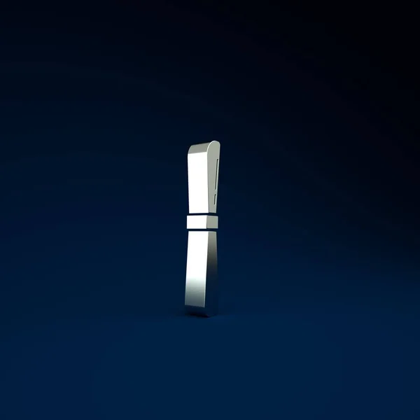 Піктограма Срібного Ножа Ізольована Синьому Фоні Символ Столові Прибори Концепція — стокове фото