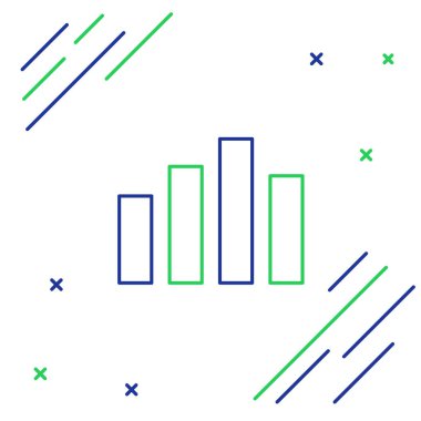 Çizgi Müzik eşitleyici simgesi beyaz arkaplanda izole edildi. Ses dalgası. Ses dijital dengeleyici teknolojisi, konsol paneli, nabız müzikali. Renkli taslak konsepti. Vektör.