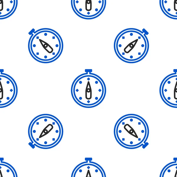 Linia Ikona Kompasu Odizolowany Bezszwowy Wzór Białym Tle Symbol Nawigacji — Wektor stockowy