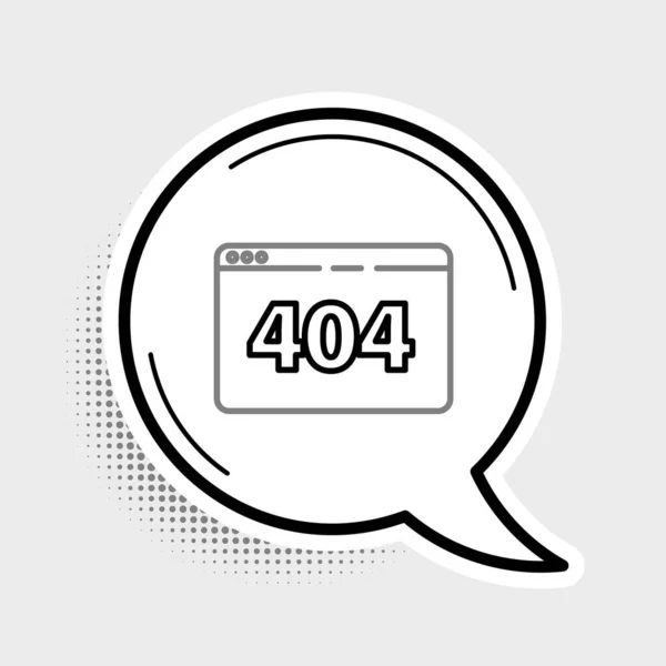 Página Línea Con Icono Error 404 Aislado Sobre Fondo Gris — Archivo Imágenes Vectoriales