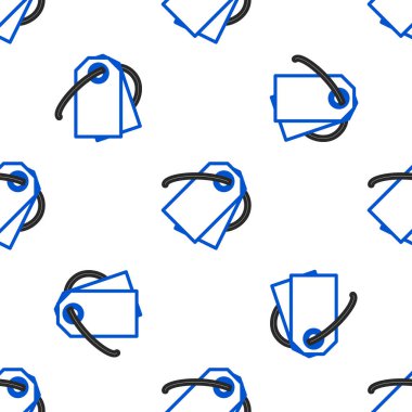 Satır Boş etiketi fiyat etiketi simgesi simgesi beyaz arkaplanda izole edilmiş pürüzsüz desen. Boş alışveriş indirimi etiketi. Şablon indirimli afiş. Renkli taslak konsepti. Vektör.