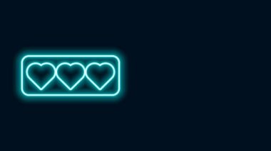 Parlayan neon çizgisi ve siyah arkaplanda izole edilmiş kalp simgesi gibi. Karşıt Bildirim Simgesi. Insta 'yı takip et. 4K Video hareketli grafik canlandırması