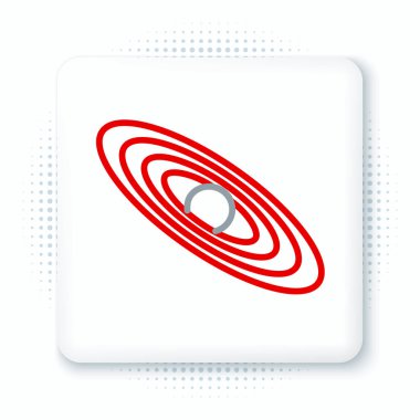 Çizgi Gezegeni simgesi beyaz arkaplanda izole edildi. Renkli taslak konsepti. Vektör.