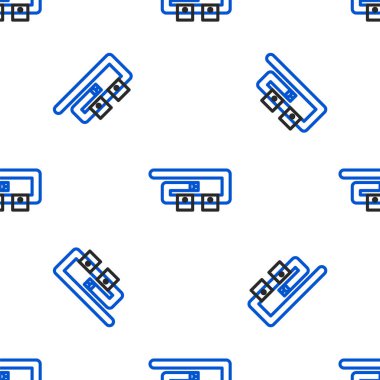 Çizgi dalış kemeri simgesi beyaz arkaplanda izole edilmiş pürüzsüz desen. Dalış takımları. Su altı ekipmanları. Renkli taslak konsepti. Vektör.