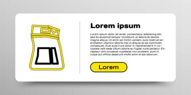 Çimento torbası simgesi beyaz arkaplanda izole edildi. Renkli taslak konsepti. Vektör.