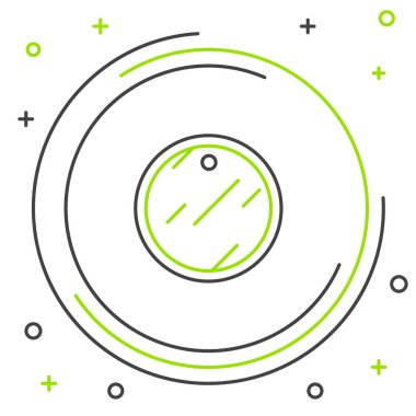 Çizgi kesme tahtası simgesi beyaz arkaplanda izole edildi. Kesme tahtası sembolü. Renkli taslak konsepti. Vektör.