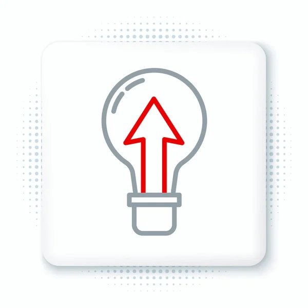 Ligne Icône Ampoule Isolée Sur Fond Blanc Énergie Symbole Idée — Image vectorielle