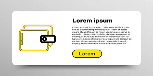 Піктограма Лінії Гаманця Ізольовано Білому Тлі Значок Гаманця Ощадний Символ — стоковий вектор