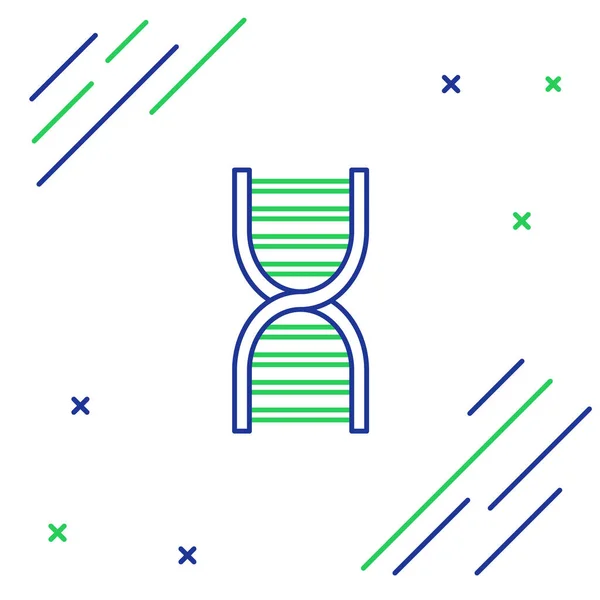 Ícone Símbolo Dna Linha Isolado Fundo Branco Conceito Esboço Colorido —  Vetores de Stock