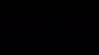 Siyah arkaplanda beyaz çizgi esaslı yağ şişesi simgesi var. Organik aromaterapi özü. Cilt bakımı serumu cam bırakma paketi. 4K Video hareketli grafik canlandırması