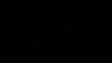 Siyah zemin üzerinde merdiven simgesi olan beyaz çizgili yüzme havuzu. 4K Video hareketli grafik canlandırması