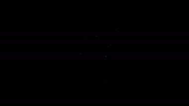 Beyaz çizgi Taze smoothie simgesi siyah arkaplanda izole edildi. 4K Video hareketli grafik canlandırması