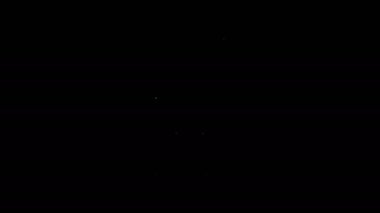 Beyaz çizgili dalgıç kıyafeti siyah arkaplanda izole edilmiş. Su altı ekipmanları. 4K Video hareketli grafik canlandırması