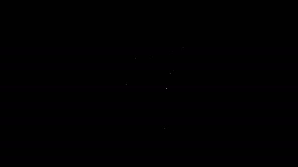 Vit linje Färsk smoothie ikon isolerad på svart bakgrund. 4K Video motion grafisk animation — Stockvideo