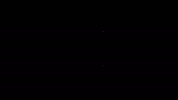 Ligne blanche Sport combinaison icône isolé sur fond noir. Animation graphique de mouvement vidéo 4K — Video