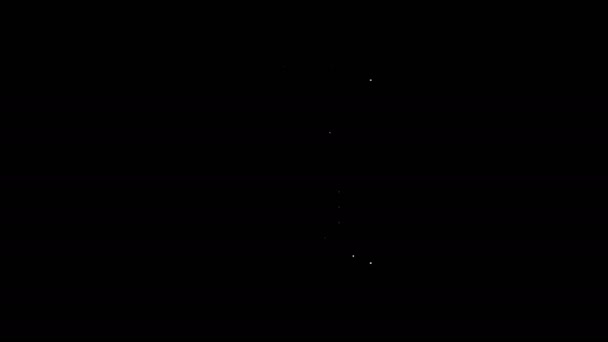 Буфер обмена медицинской информацией с иконкой истории болезни, выделенной на черном фоне. Рецепт, медицинский осмотр. Видеографическая анимация 4K — стоковое видео