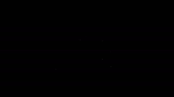 白色的水果图标孤立在黑色的背景.4K视频运动图形动画 — 图库视频影像
