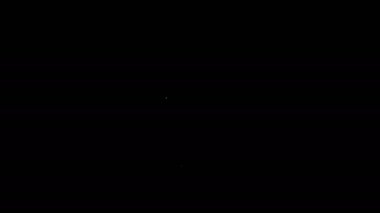 Siyah arkaplanda beyaz çizgi dondurma ikonu var. Güzel sembol. 4K Video hareketli grafik canlandırması