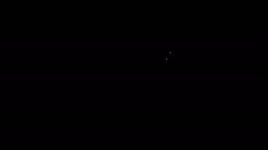 Siyah arka planda izole edilmiş tatlı simgeli beyaz çizgili çörek. 4K Video hareketli grafik canlandırması