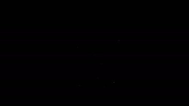 Beyaz çizgi finansal büyüme ve madeni para simgesi siyah arka planda izole edildi. Gelirleri arttırıyorum. 4K Video hareketli grafik canlandırması