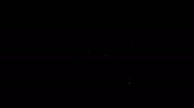 Beyaz Hat Online açık artırma simgesi siyah arkaplanda izole edildi. Uluslararası ticaret konsepti. Yatırım, borsa ve ticaret. 4K Video hareketli grafik canlandırması