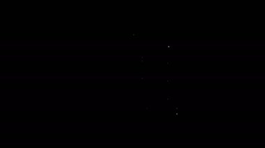 Beyaz çizgi ticaret kursları simgesi siyah arkaplanda izole edildi. Uzaktan öğrenme finans yönetimi, hisse senedi piyasalarında mal alıp satma. 4K Video hareketli grafik canlandırması