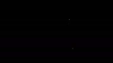 Borsa büyüme grafikleri ve kara fon üzerinde izole edilmiş para ikonu olan beyaz çizgi web sitesi. Ekranda ok grafikleri olan bir monitör. 4K Video hareketli grafik canlandırması