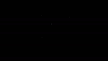 İsrail 'in beyaz çizgi bayrağı siyah arkaplanda izole edilmiş. Ulusal vatanseverlik sembolü. 4K Video hareketli grafik canlandırması