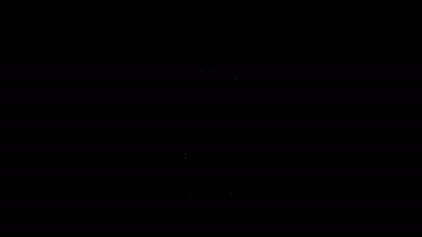 Línea blanca Icono de caramelo aislado sobre fondo negro. Animación gráfica de vídeo 4K — Vídeo de stock