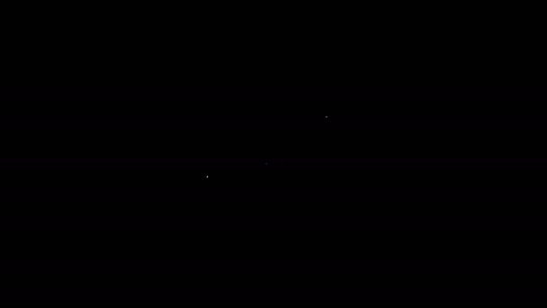 Ligne blanche icône étoile de David isolé sur fond noir. Symbole de religion juive. Symbole d'Israël. Animation graphique de mouvement vidéo 4K — Video