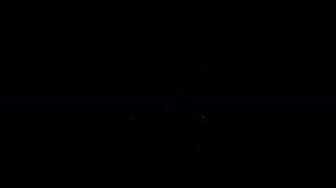 Beyaz çizgi bira siyah arkaplanda izole edilebilir. 4K Video hareketli grafik canlandırması