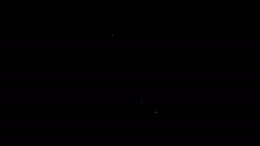 Şehir haritası yön bulma simgesinin beyaz çizgi bilgileri siyah arkaplanda izole edildi. Mobil Uygulama Arayüzü tasarımı. Coğrafi konsept. 4K Video hareketli grafik canlandırması