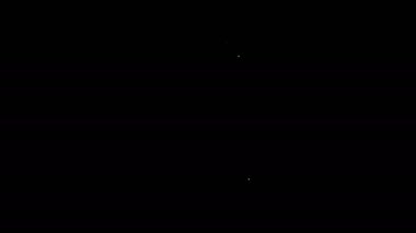 Siyah arkaplanda izole edilmiş navigasyon simgesi için akıllı telefondaki beyaz çizgi pusula ekran uygulamaları. Navigasyon için uygulama pusulası, uygulama haritası. 4K Video hareketli grafik canlandırması