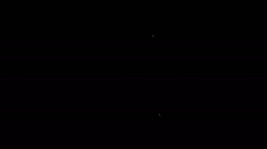 Şehir haritası yön bulma simgesinin beyaz çizgi bilgileri siyah arkaplanda izole edildi. Mobil Uygulama Arayüzü tasarımı. Coğrafi konsept. 4K Video hareketli grafik canlandırması