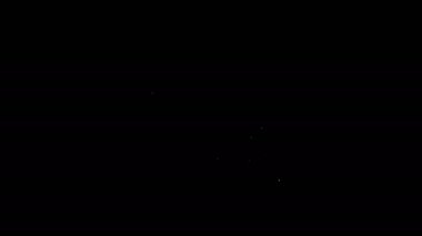 Şehir haritası yön bulma simgesinin beyaz çizgi bilgileri siyah arkaplanda izole edildi. Mobil Uygulama Arayüzü tasarımı. Coğrafi konsept. 4K Video hareketli grafik canlandırması