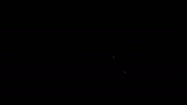 Benzen halkalarından oluşan beyaz çizgi kimyasal formülü siyah arkaplanda izole edilmiş. 4K Video hareketli grafik canlandırması