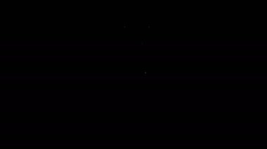 Siyah arka planda askılık simgesi olan beyaz çizgili pantolonlar. 4K Video hareketli grafik canlandırması