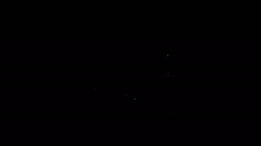 Beyaz çizgi Çorap simgesi siyah arkaplanda izole edildi. 4K Video hareketli grafik canlandırması