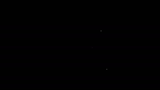 Witte lijn Grote Beer constellatie pictogram geïsoleerd op zwarte achtergrond. 4K Video motion grafische animatie — Stockvideo