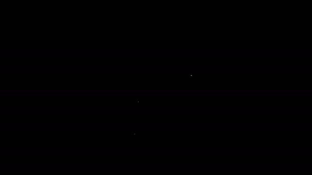 Bílá čára Plynná ikona izolovaná na černém pozadí. Měním stav hmoty v plynu. Grafická animace pohybu videa 4K — Stock video