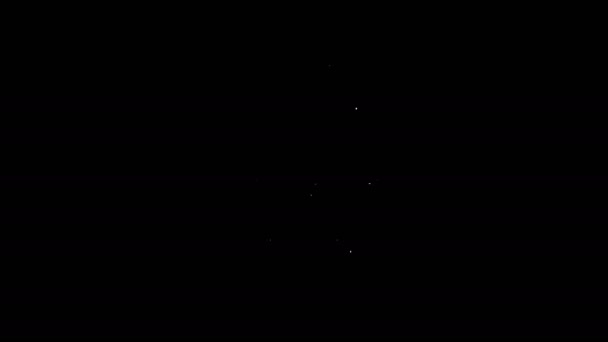 Witte lijn Poison in fles pictogram geïsoleerd op zwarte achtergrond. Een fles gif of giftig chemisch gif. 4K Video motion grafische animatie — Stockvideo