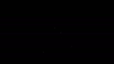 Siyah arkaplanda beyaz çizgi tornavida ve anahtar anahtarı simgesi izole edildi. Servis aracı sembolü. 4K Video hareketli grafik canlandırması