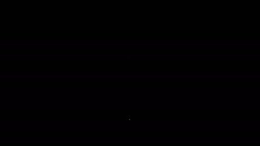 Beyaz çizgi ayarlanabilir anahtar simgesi siyah arkaplanda izole edildi. 4K Video hareketli grafik canlandırması