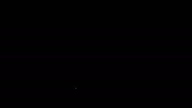 Siyah arkaplanda beyaz çizgi anahtarı simgesi izole edildi. 4K Video hareketli grafik canlandırması