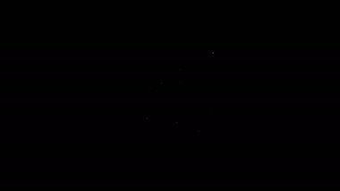 Beyaz çizgi daima siyah arkaplanda izole edilmiş bir simge ile meşguldür. 4K Video hareketli grafik canlandırması