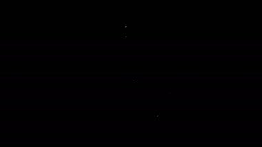 Siyah zemin üzerinde kalkan simgesi olan beyaz çizgili saat. Güvenlik, güvenlik, koruma, gizlilik kavramı. 4K Video hareketli grafik canlandırması