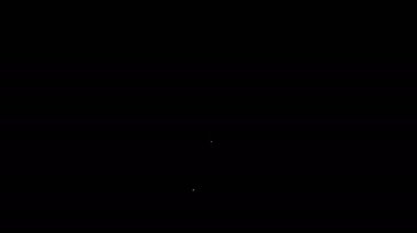 Siyah arkaplanda beyaz çizgi anahtarı simgesi izole edildi. 4K Video hareketli grafik canlandırması
