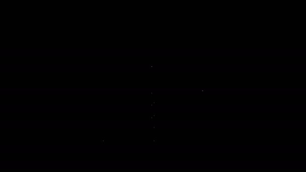 Línea blanca Icono del chaleco de seguridad aislado sobre fondo negro. Animación gráfica de vídeo 4K — Vídeos de Stock