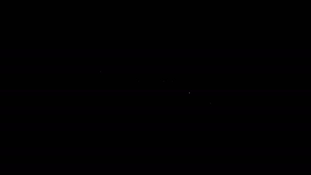 Linea bianca Costruzione bolla livello icona isolata su sfondo nero. Impermeabili, strumenti di misura, strumenti di misura. Animazione grafica 4K Video motion — Video Stock