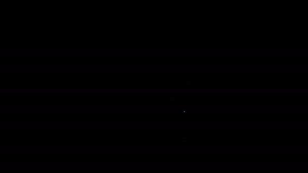 Biała linia Zacisk i ikona narzędzia śruby izolowane na czarnym tle. Narzędzie ślusarskie. 4K Animacja graficzna ruchu wideo — Wideo stockowe